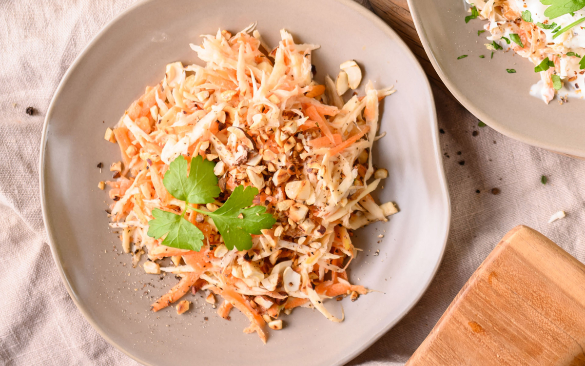 Petersilienwurzel Salat Mit Mandel Dressing Rezept Ja Nat Rlich